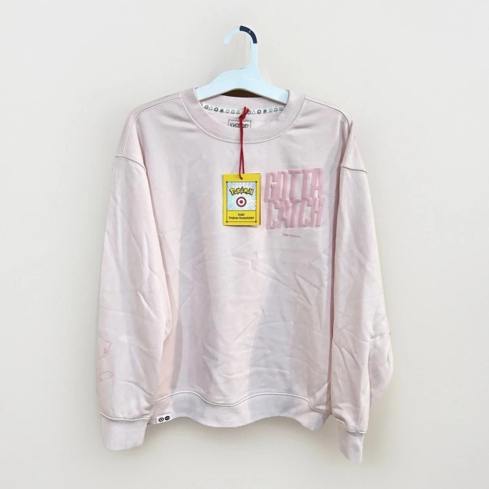 Pokemon x Target Pink Mew Sweatshirt Rare exclusive Gotta Catch 'Em All Kid's XS - Picture 8 of 8